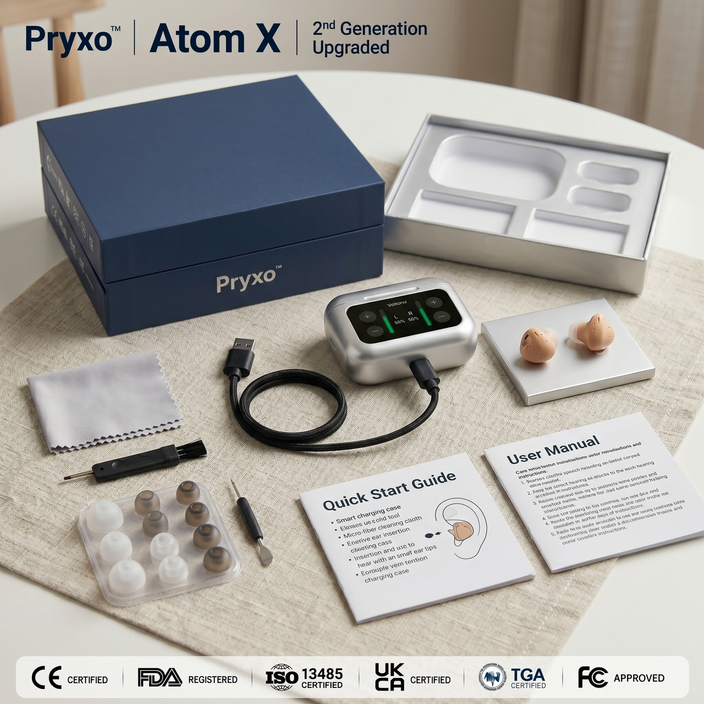 2026 PRYXO Atom X PRO— Invisible + AI Noise Reduction