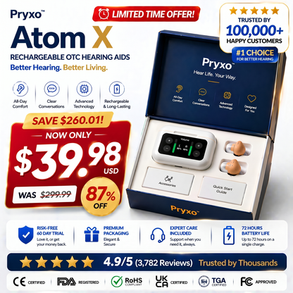 2026 PRYXO Atom X PRO— Invisible + AI Noise Reduction